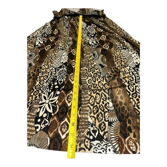 Elementz Maxi Dress Sz M Sleeveless Multi color animal print Brown Beach summer - Picture 9 of 10